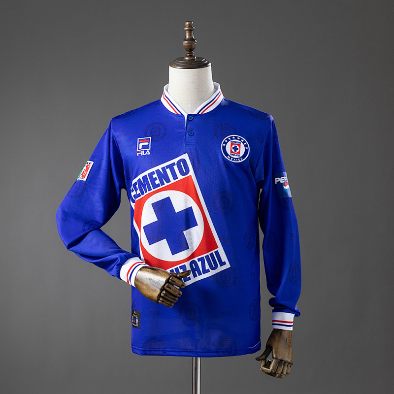 Camiseta retro de manga larga del Cruz Azul 1998 (local) Tallas S-XXL